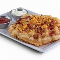 Bacon Tater · Hash brown waffle, cheddar cheese,. and bacon, sprinkled with black pepper. and served with ...