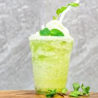 Frozen Mint Lemonade · This delicious frozen drink made with fresh lemons and mint. so refreshing!