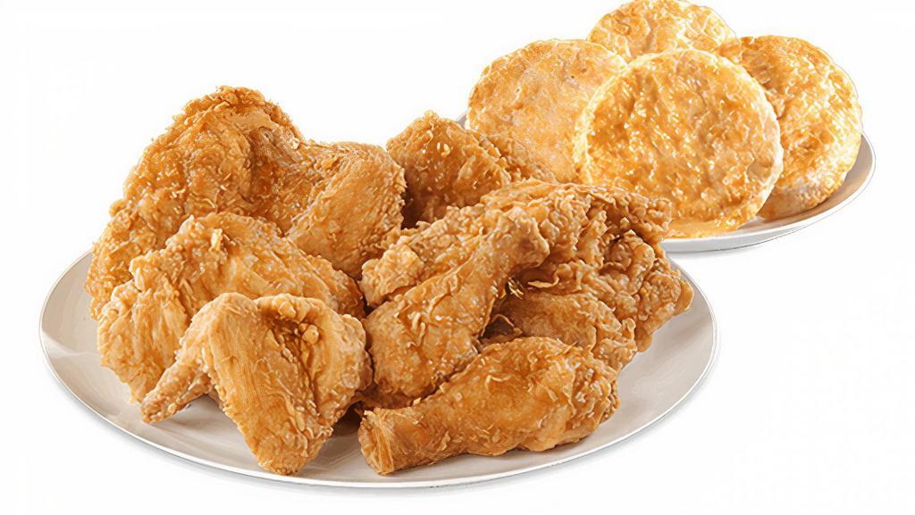 8Pc Chicken Meal - 10:30Am To Close · 8 pieces of boldly seasoned chicken, 4 made-from-scratch biscuits, 2 fixin’s, and a 1/2 gallon of tea..