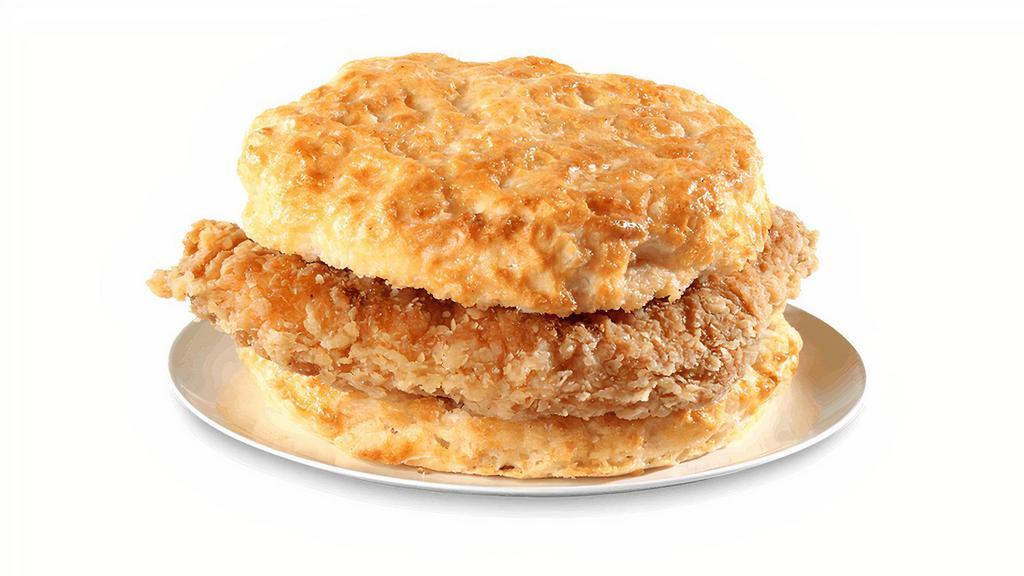 Cajun Chicken Filet Biscuit · All white meat chicken breast marinated with a bold blend of seasonings and served on a made-from-scratch buttermilk biscuit..