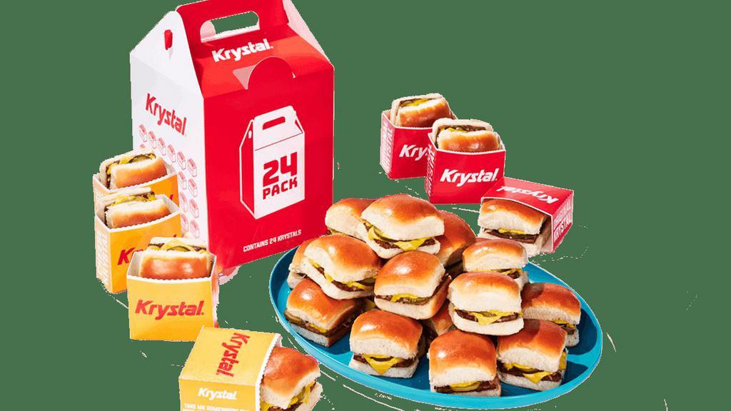Steamer Pack - 24 Krystals · The 24-Pack is a major crowd pleaser. Two dozen delicious Krystals packed neatly into our signature 24-Pack box. Sharing is recommended, though not technically required.