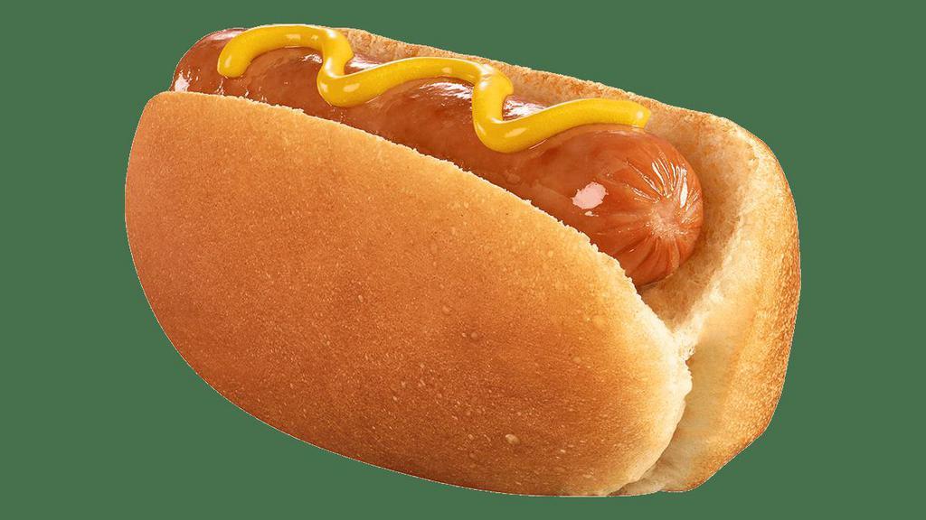 Classic Pup · Our plain Pup is all about simplicity. This Pup is a bite-sized burst of original flavor served on a soft, steamy bun with classic yellow mustard.