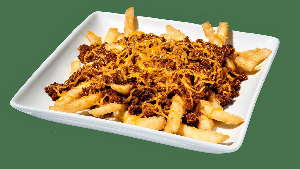 Chili Cheese Fries · Sink your teeth into these crispy, golden fries piled high with Krystal’s chili and then topped with shredded cheddar cheese to create the ultimate mouthwatering blend of flavors.