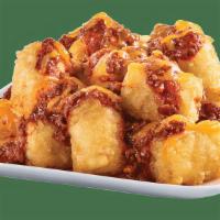Chili Cheese Party Tots · Sink your teeth into these crispy, golden tots piled high with Krystal’s chili and then topp...