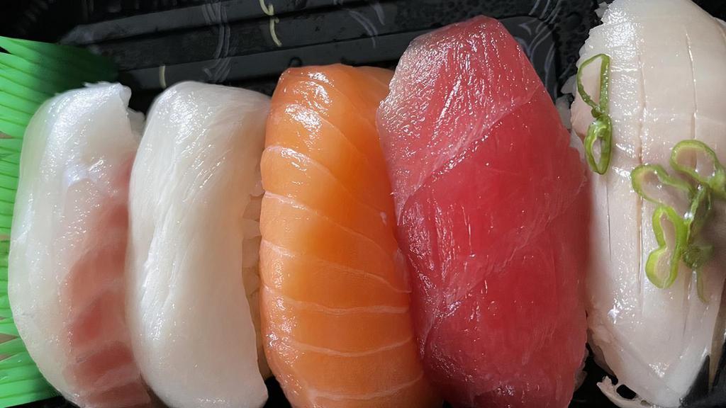 Sushi Appetizer · 5 Pieces assorted fresh raw fish over rice