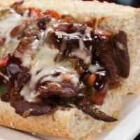 Philly Sub Only · Choice of spicy, western, steak or chicken philly. Topped with green pepper, onion, mushroom...