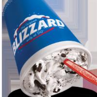 Oreo® Cookie Jar Blizzard® Treat · OREO® cookie pieces, chocolate chip cookie dough, and fudge blended with creamy DQ® vanilla ...