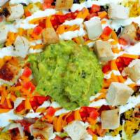 Bazooka Chop-Chop® (Small) · Freshly grilled chopped chicken breast, lettuce, tomatoes, black beans, sour cream, guacamol...