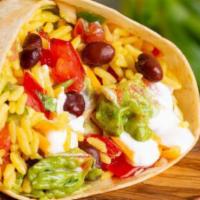 Vegetarian Wrapito® · Shredded lettuce, diced tomatoes, black beans, sour cream, guacamole and cheddar cheese over...