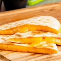 Kids Plain Cheesadilla® · Melted cheddar cheese in a grilled tortilla.