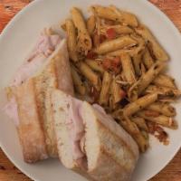 Turkey Bistro · A sandwich made with smoked turkey, crisp bacon and provolone with sun-dried tomato pesto ba...