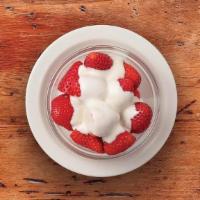 Strawberries Romanoff · Fresh strawberries topped with sweet Romanoff cream.