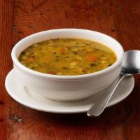 White Bean Soupe · A slow-simmered vegetarian soupe with cream white beans and market-fresh vegetables.