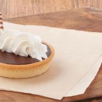 Chocolate Tart · Flaky vanilla pastry shell filled with smooth chocolate pastry cream and topped with whipped...