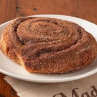 Cinnamon Bun · Croissant dough filled with cinnamon sugar and coated in cinnamon-sugar