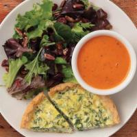 Cafe Sampler · Choose a hot item, a cup of soupe and a petite salade.