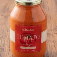 Tomato Basil Soup · A hearty cream based vegetarian (not vegan) soupe made with juicy, vine ripened tomatoes, fr...