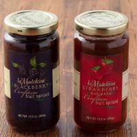 Confiture Duet · Two 12.5 oz. jars of our fresh Confiture Fruit Spreads.