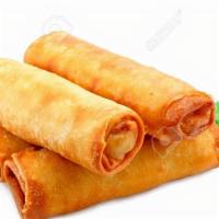 Japanese Egg Roll (2) · Crispy dough filled with minced vegetables.