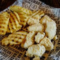 Kid'S Crispy Chicken Tenders · Served with waffle fries.