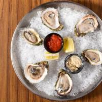 Blue Point Oysters · Consuming raw or undercooked poultry, seafood, shellfish, or eggs may increase your risk of ...