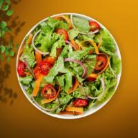 Side Salad · (Vegetarian) Romaine lettuce, cherry tomatoes, carrots, and onions dressed tossed with lemon...