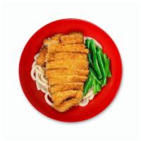 Katsu Noodle Bowl · Panko fried protein with choice of dipping sauce, side of string beans