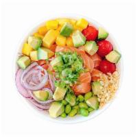 1 Protein Poke Bowl (Small) · Your choice of 1 protein, 1 base, up to 5 additions, up to 2 toppings, and a side of sauce