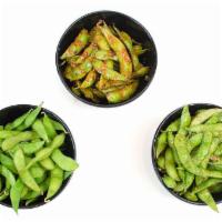 Edamame  · Perfectly seasoned with your choice of regular, spicy or garlic edamame.