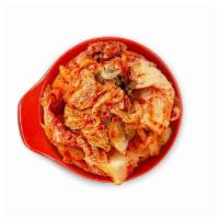 Kimchi · A traditional Korean side dish of pickled napa cabbage.