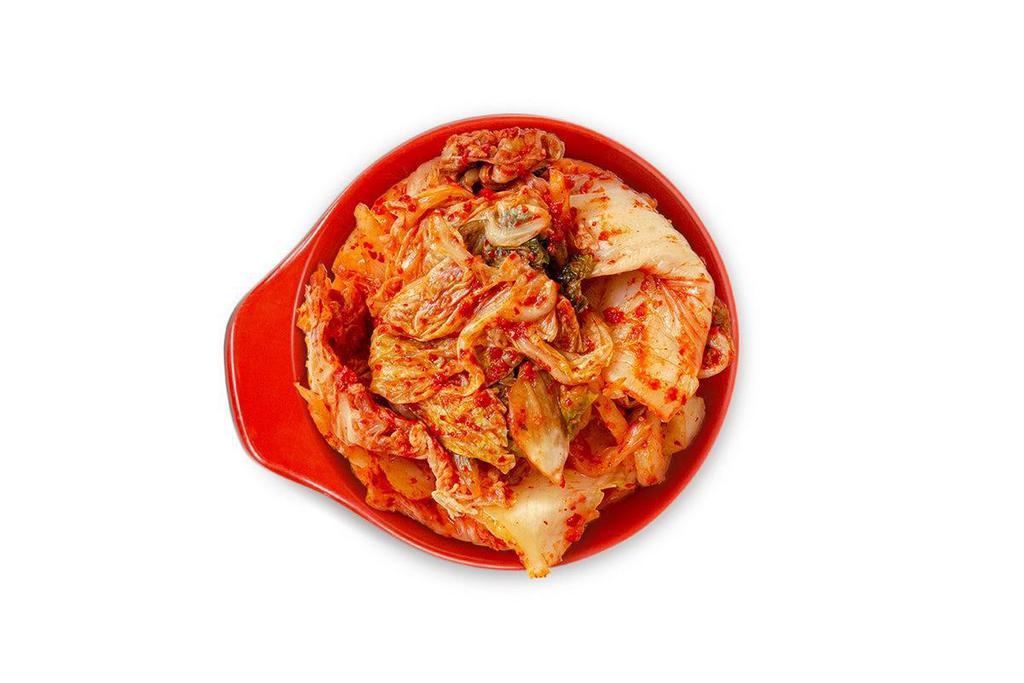 Kimchi · A traditional Korean side dish of pickled napa cabbage.