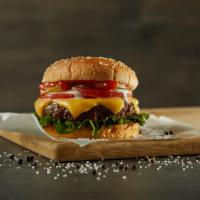 Cheese Burger · Lettuce, tomato, mayonnaise, bun, and cheddar.