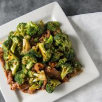 Beef With Broccoli · Served with white rice.