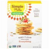 Simple Mills Vegan Seed Flour Crackers (4.25 Oz) · These delicious, crunchy crackers are Organic and great for a mini-meal, topped with your fa...
