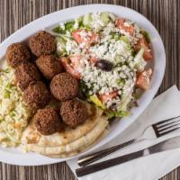 Falafel Platter · 8 delicious deep-fried falafel balls made from ground chickpeas served with tzatziki sauce a...