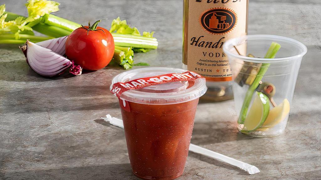 Tito'S® Bloody Mary · Tito's Handmade Vodka, bloody mary mix, topped with pickles, celery, lime and an olive.