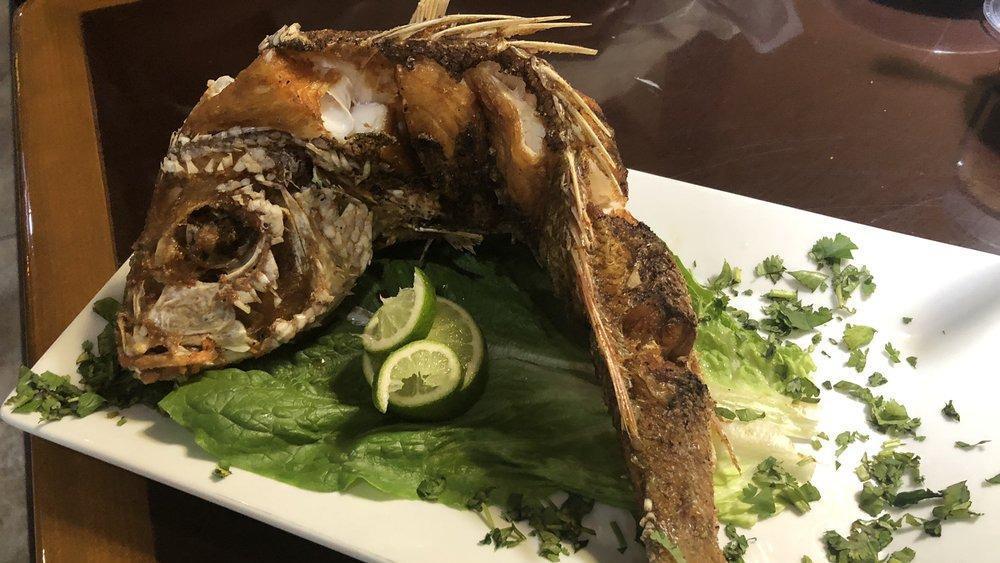 Fried Snapper, Whole · Fresh snapper prepared fried and served with your choice of 3 sides.