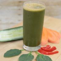 Belly Buster · spinach, carrots, cucumber, bell pepper.