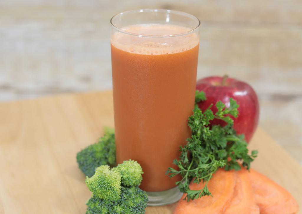 Fatigue Fighter · broccoli, carrots,   apple, spring parsley.