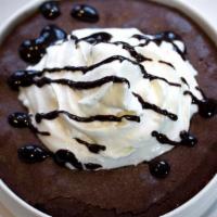 Espresso Brownie Budino · an amazing cross between cake, brownie, and pudding, whipped cream, salted caramel chocolate...