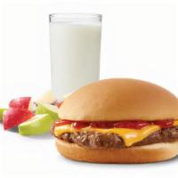 Kids' Cheeseburger · Fresh, never frozen beef and melted American cheese, hot off the grill and topped with ketch...