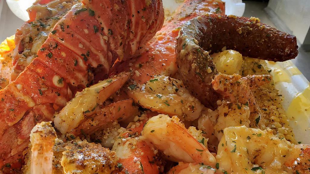 Krackn Platter · Snow crab, shrimp crawfish, and lobster tails.