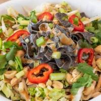 Vegan Pad Thai (V, Gf) · Vegan & gluten free organic black bean & sesame noodles, bean sprouts, crispy napa cabbage, ...