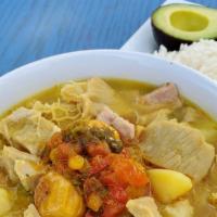 Sopa De Mondongo · Delicious Tripe soup
Served every day with white rice, corn paty & avocado
