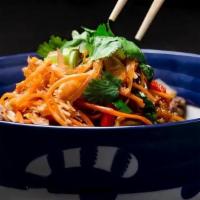 Mongolian Beef Lo Mein · egg noodles, sweet soy, garlic chives