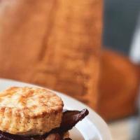 Retro Biscuit - Bacon · Flaky biscuit with pecanwood smoked bacon.