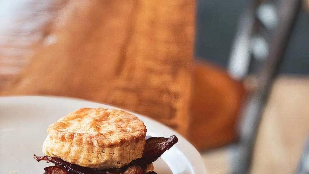 Retro Biscuit - Bacon · Flaky biscuit with pecanwood smoked bacon.