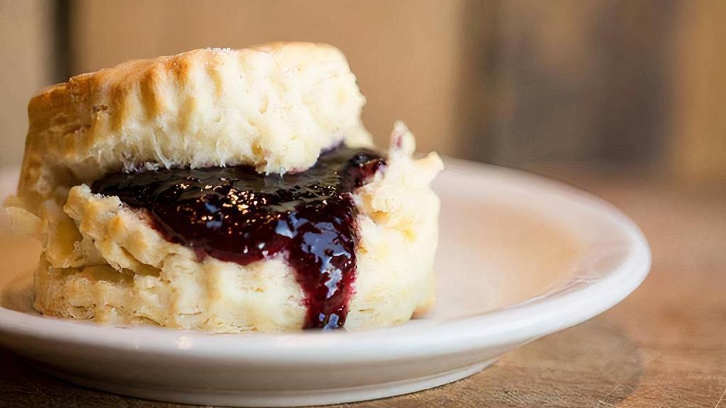 Flaky Biscuit With Jam · Flaky biscuit(286 cal.)