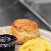 Egg ‘N Biscuit · Scrambled egg, biscuit, and B2 jam. (511 cal.)