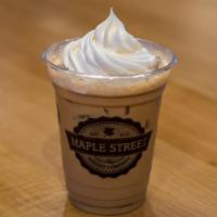 Iced Maple Vanilla Latte · Espresso, steamed milk, Bissell Family Farm's real maple syrup and vanilla bean served over ...